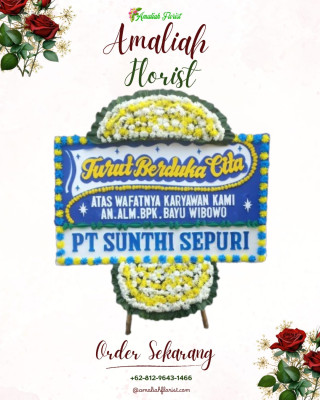 Papan Bunga Duka di Waegi