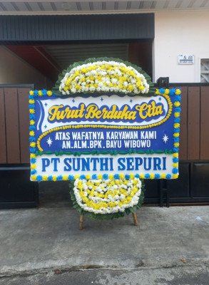 Papan Bunga Duka di Waegi